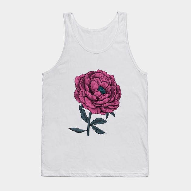 Peony drawing 3 Tank Top by katerinamk